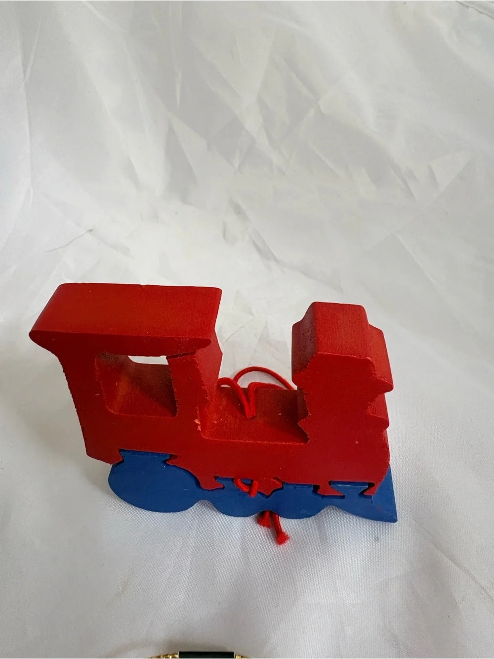 Wooden Red Decorative Kids Sled and Toys Set - Festive Holiday Play Décor